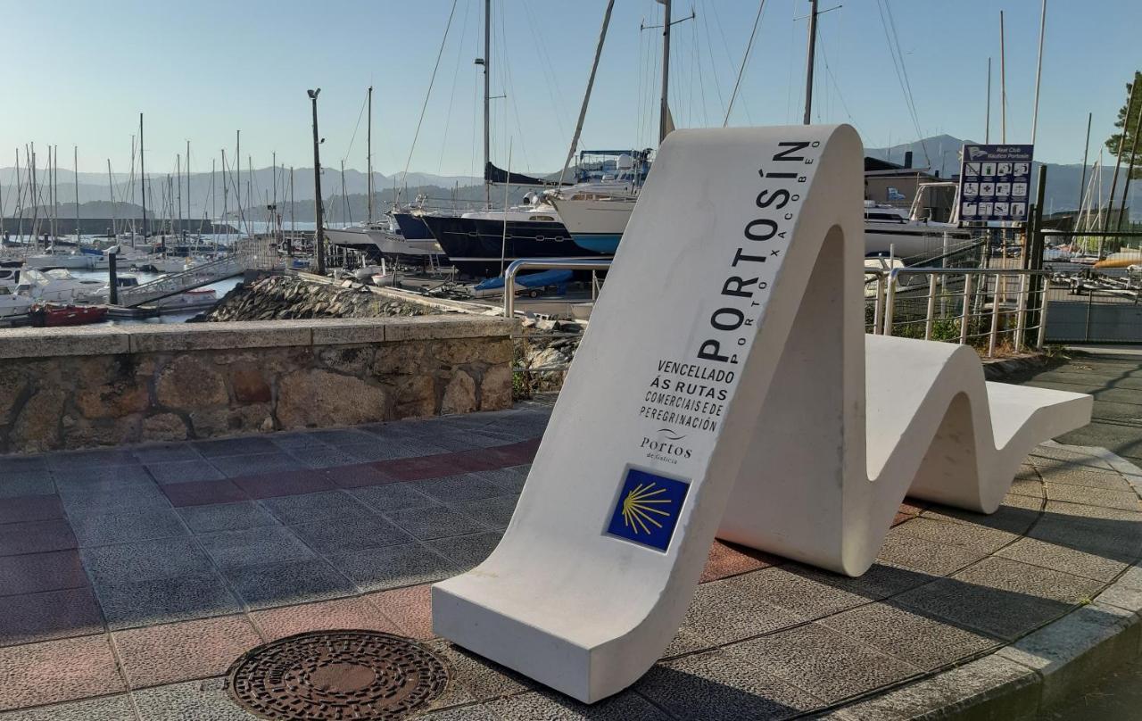 Apartamento Con Piscina En Portosín Exterior foto